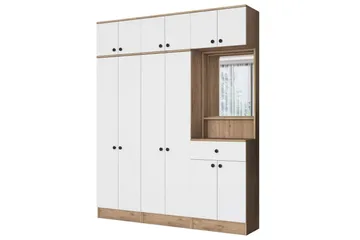 Hallmöbel Donel Valnöt / Vit - Valnöt / Vit - Möbler - Hallmöbler - Möbelset för hall & entre