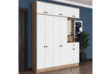 Hallmöbel Donel Valnöt / Vit - Valnöt / Vit - Möbler - Hallmöbler - Möbelset för hall & entre