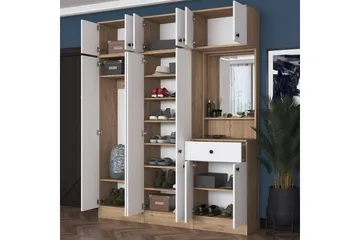 Hallmöbel Donel Valnöt / Vit - Valnöt / Vit - Möbler - Hallmöbler - Möbelset för hall & entre