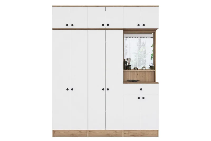 Hallmöbel Donel Valnöt / Vit - Valnöt / Vit - Möbler - Hallmöbler - Möbelset för hall & entre