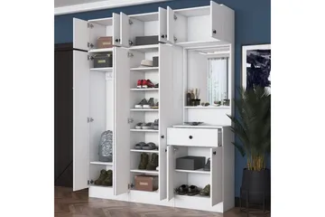 Hallmöbel Donel Vit - Vit - Möbler - Hallmöbler - Möbelset för hall & entre