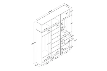 Hallmöbel Donel Vit - Vit - Möbler - Hallmöbler - Möbelset för hall & entre