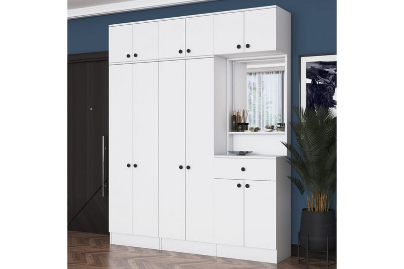 Hallmöbel Donel Vit - Vit - Möbler - Hallmöbler - Möbelset för hall & entre