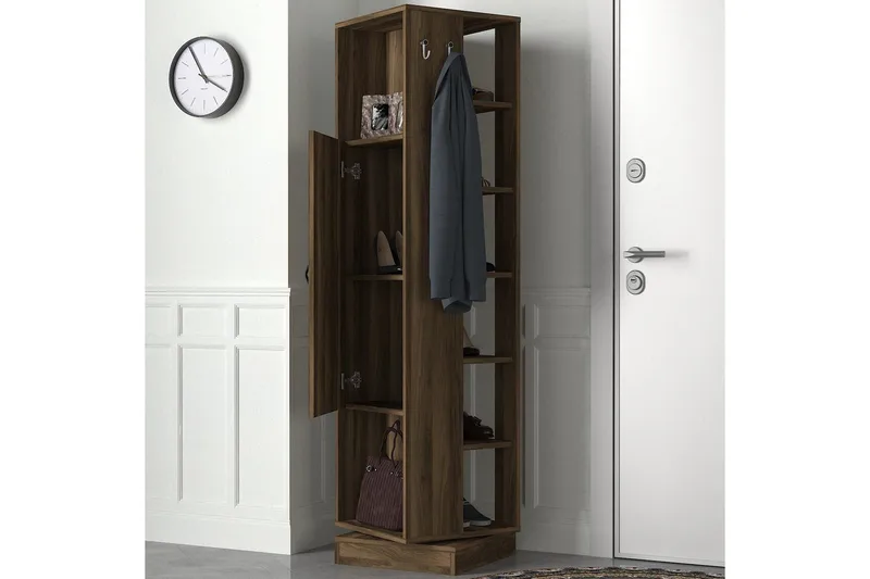 Hallmöbel Honi Valnöt - Mörkbrun - Möbler - Hallmöbler - Möbelset för hall & entre