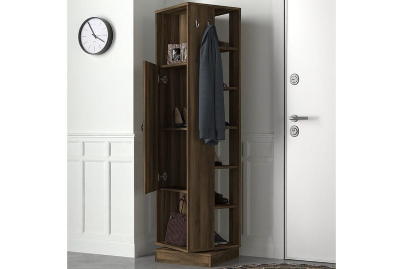 Hallmöbel Honi Valnöt - Mörkbrun - Möbler - Hallmöbler - Möbelset för hall & entre
