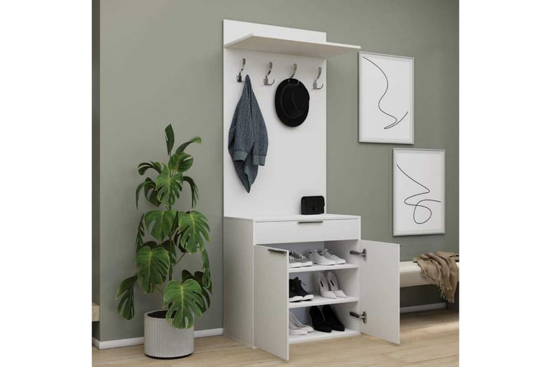 Hallmöbel Salen Vit - Vit - Möbler - Hallmöbler - Möbelset för hall & entre