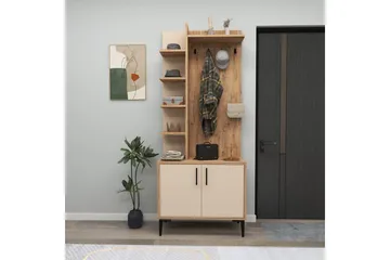 Hallmöbel Windholm Atlantisk Tall / Beige - Beige/Ljusfärgat trä - Möbler - Hallmöbler - Möbelset för hall & entre