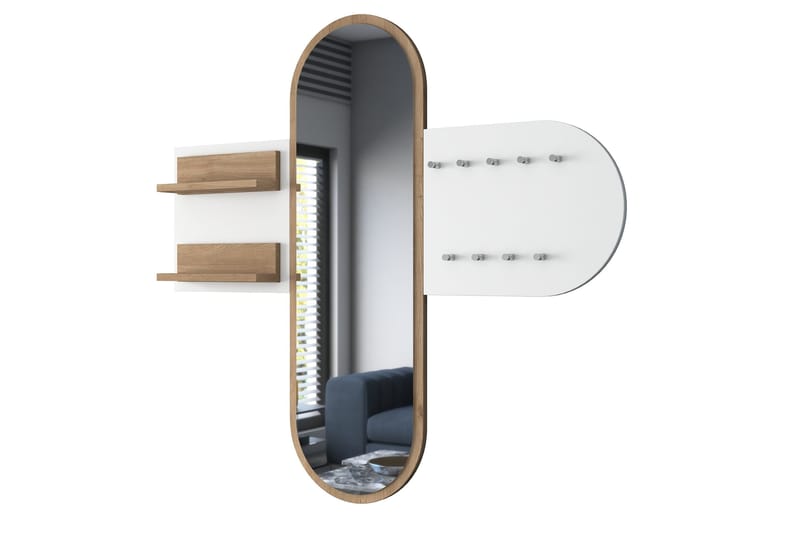 Courlac Hallmöbelset Vit/Brun - Hanah Home - Möbler - Hallmöbler - Möbelset för hall & entre