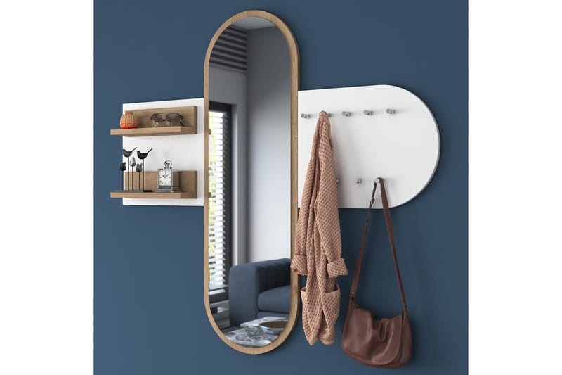 Courlac Hallmöbelset Vit/Brun - Hanah Home - M öbler - Hallmöbler - Möbelset för hall & entre