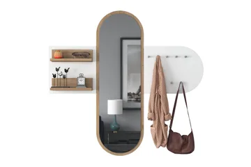 Courlac Hallmöbelset Vit/Brun - Hanah Home - Möbler - Hallmöbler - Möbelset för hall & entre