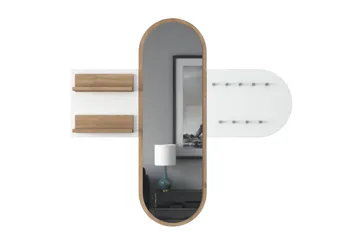 Courlac Hallmöbelset Vit/Brun - Hanah Home - Möbler - Hallmöbler - Möbelset för hall & entre