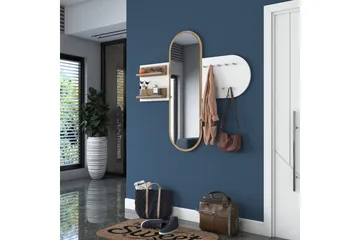 Courlac Hallmöbelset Vit/Brun - Hanah Home - Möbler - Hallmöbler - Möbelset för hall & entre