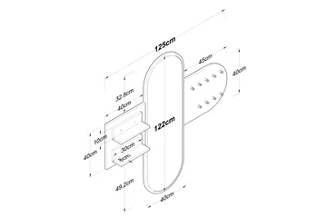 Courlac Hallmöbelset Vit/Brun - Hanah Home - Möbler - Hallmöbler - Möbelset för hall & entre