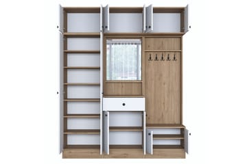 Hallmöbelset Honny Brun/Vit - Hanah Home - Möbler - Hallmöbler - Möbelset för hall & entre