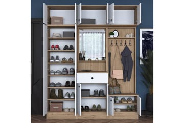 Honny Hallmöbelset Brun/Vit - Hanah Home - Möbler - Hallmöbler - Möbelset för hall & entre