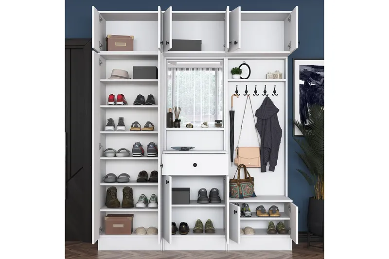 Honny Hallmöbelset Vit - Hanah Home - Möbler - Hallmöbler - Möbelset för hall & entre