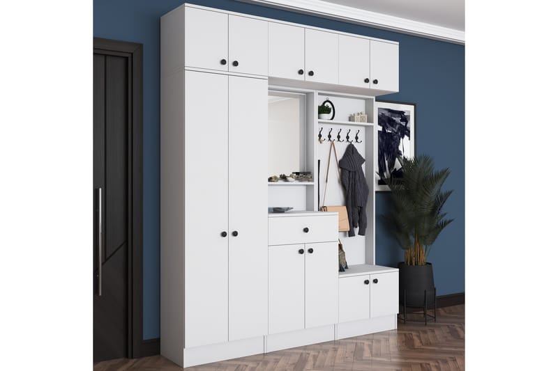 Hallmöbelset Honny Vit - Hanah Home - Möbler - Hallmöbler - Möbelset för hall & entre