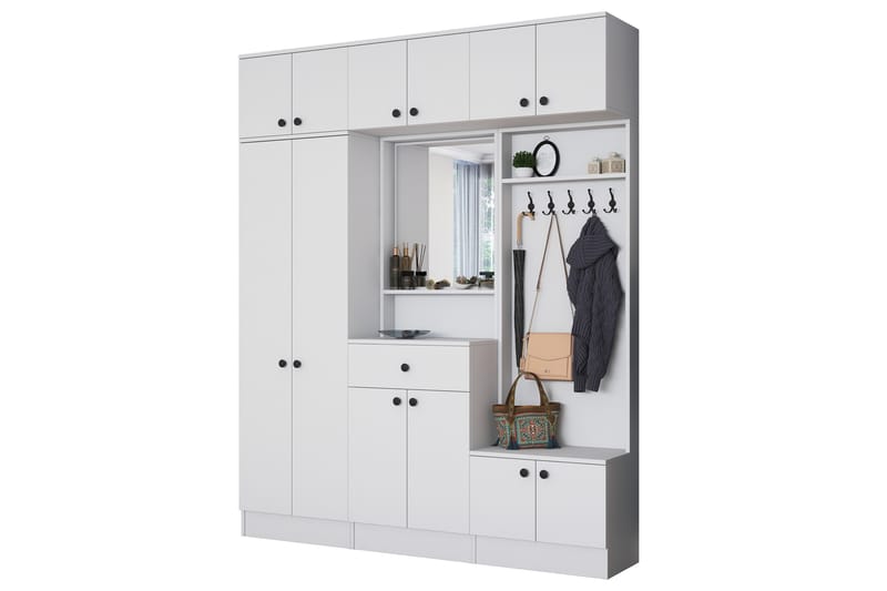 Hallmöbelset Honny Vit - Hanah Home - Möbler - Hallmöbler - Möbelset för hall & entre