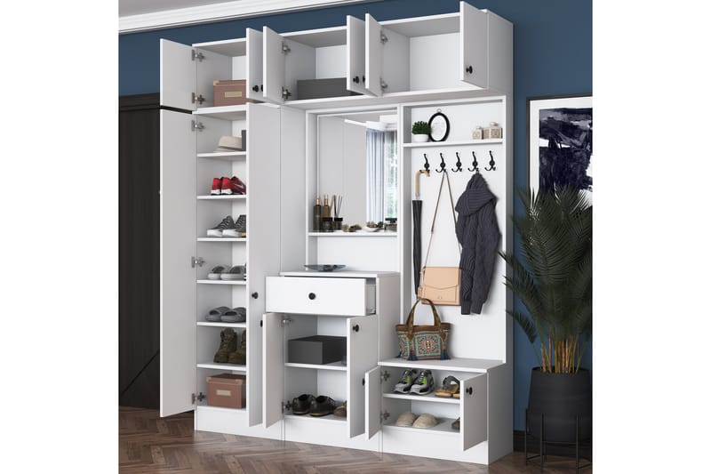 Hallmöbelset Honny Vit - Hanah Home - Möbler - Hallmöbler - Möbelset för hall & entre