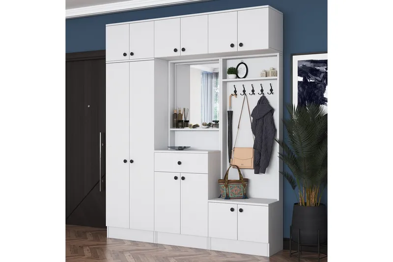 Honny Hallmöbelset Vit - Hanah Home - Möbler - Hallmöbler - Möbelset för hall & entre