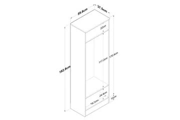 Hooda Hallmöbelset Vit - Hanah Home - Möbler - Hallmöbler - Möbelset för hall & entre