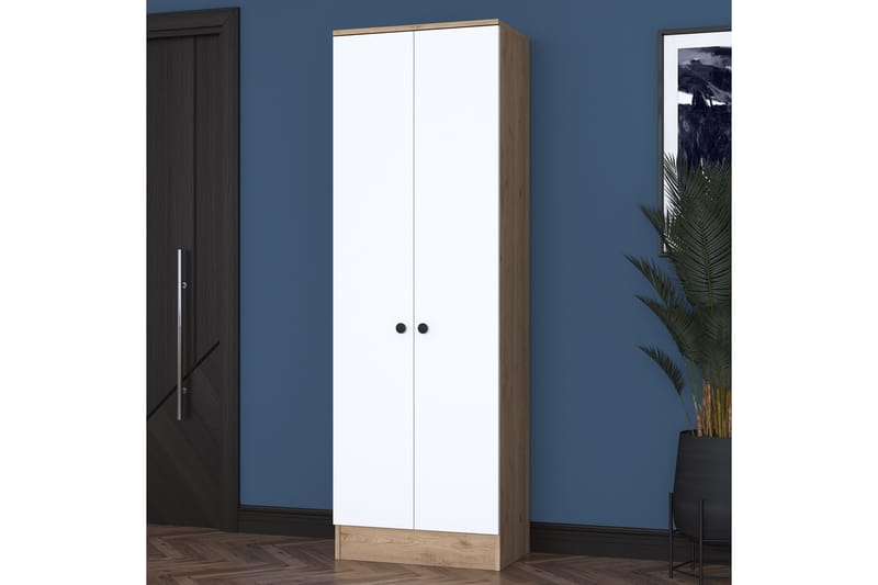 Hallmöbelset Hooda Vit/Brun - Hanah Home - Möbler - Hallmöbler - Möbelset för hall & entre