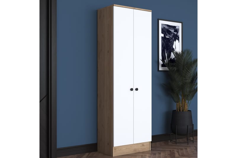 Hallmöbelset Hooda Vit/Brun - Hanah Home - Möbler - Hallmöbler - Möbelset för hall & entre