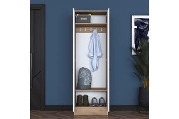 Hallmöbelset Hooda Vit/Brun - Hanah Home - Möbler - Hallmöbler - Möbelset för hall & entre