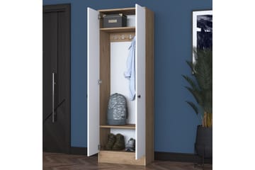 Hallmöbelset Hooda Vit/Brun - Hanah Home - Möbler - Hallmöbler - Möbelset för hall & entre