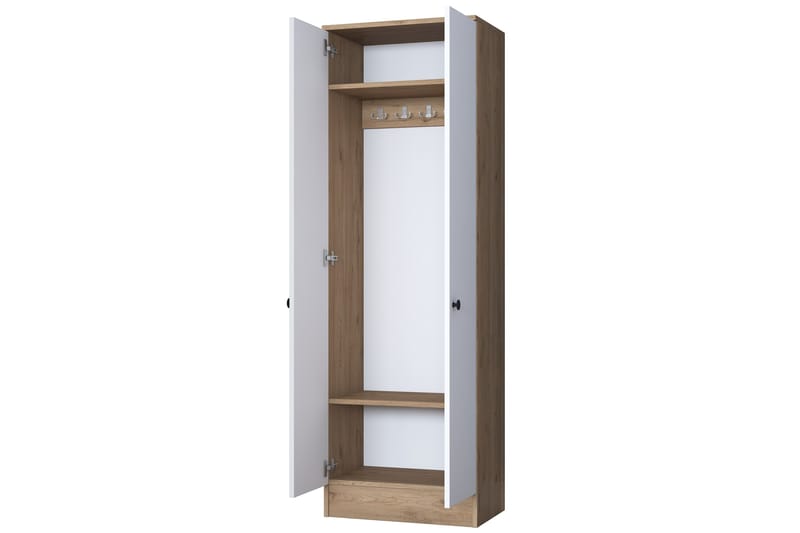 Hallmöbelset Hooda Vit/Brun - Hanah Home - Möbler - Hallmöbler - Möbelset för hall & entre