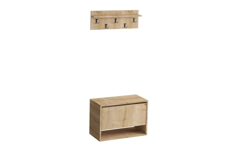 Hallmöbelset Kendrix Ljusbrun - Hanah Home - Möbler - Hallmöbler - Möbelset för hall & entre