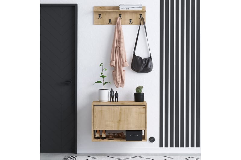 Hallmöbelset Kendrix Ljusbrun - Hanah Home - Möbler - Hallmöbler - Möbelset för hall & entre