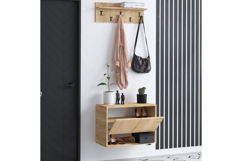 Hallmöbelset Kendrix Ljusbrun - Hanah Home - Möbler - Hallmöbler - Möbelset för hall & entre