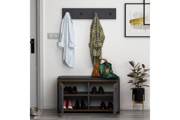 Hallmöbelset Ostwerwal Antracit - Hanah Home - Möbler - Hallmöbler - Möbelset för hall & entre
