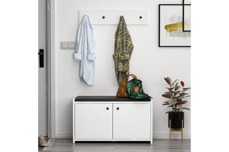 Ostwerwal Hallmöbelset Vit - Hanah Home - Möbler - Hallmöbler - Möbelset för hall & entre
