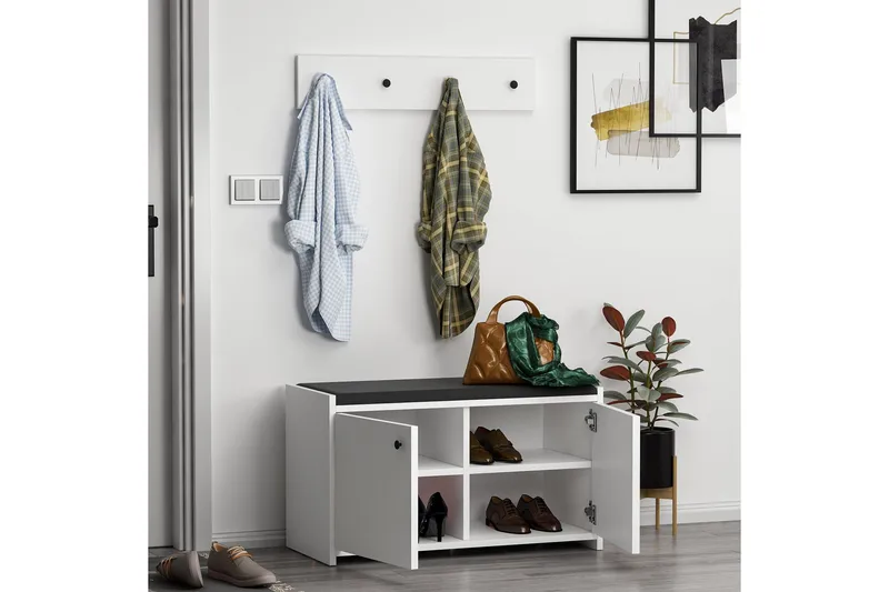 Ostwerwal Hallmöbelset Vit - Hanah Home - Möbler - Hallmöbler - Möbelset för hall & entre