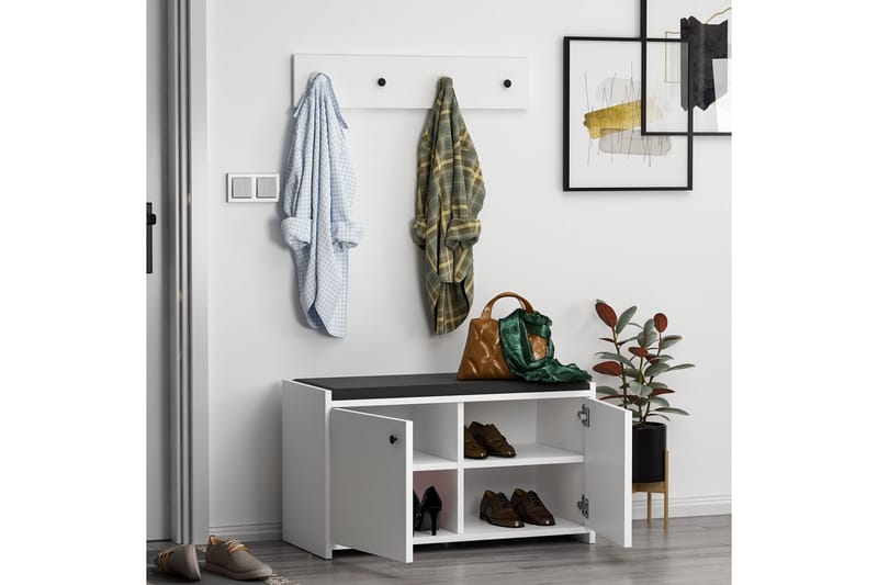 Hallmöbelset Ostwerwal Vit - Hanah Home - Möbler - Hallmöbler - Möbelset för hall & entre