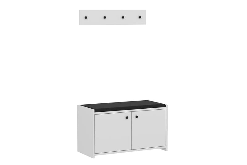 Hallmöbelset Ostwerwal Vit - Hanah Home - Möbler - Hallmöbler - Möbelset för hall & entre