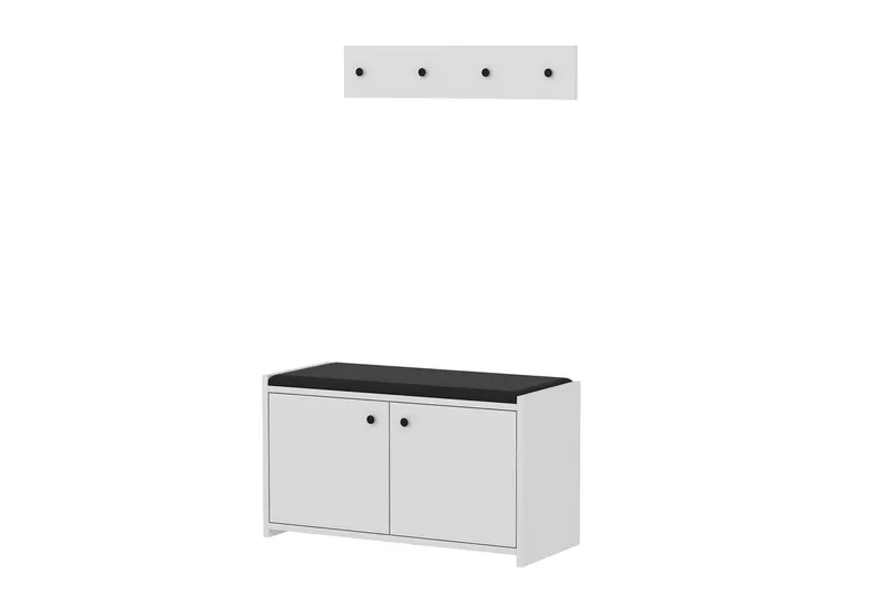 Ostwerwal Hallmöbelset Vit - Hanah Home - Möbler - Hallmöbler - Möbelset för hall & entre