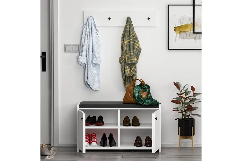 Ostwerwal Hallmöbelset Vit - Hanah Home - Möbler - Hallmöbler - Möbelset för hall & entre