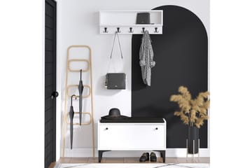 Hallmöbelset Scoty Vit/Svart - Hanah Home - Möbler - Hallmöbler - Möbelset för hall & entre