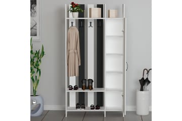 Hallmöbelset Pro Vit/Antracit - Hanah Home - Möbler - Hallmöbler - Möbelset för hall & entre