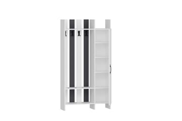 Hallmöbelset Pro Vit/Antracit - Hanah Home - Möbler - Hallmöbler - Möbelset för hall & entre