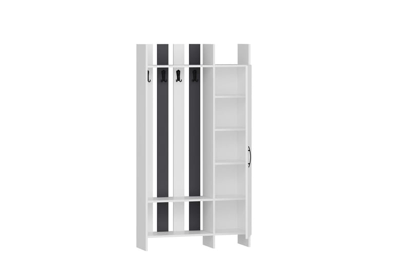 Hallmöbelset Pro Vit/Antracit - Hanah Home - Möbler - Hallmöbler - Möbelset för hall & entre