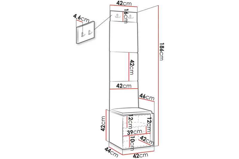 Hollan Hallmöbelset - Beige - Möbler - Hallmöbler - Möbelset för hall & entre