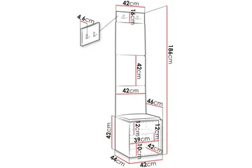 Hollan Hallmöbelset - Vit - Möbler - Hallmöbler - Möbelset för hall & entre