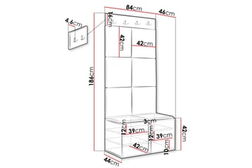Hollan Hallmöbelset - Vit - Möbler - Hallmöbler - Möbelset för hall & entre