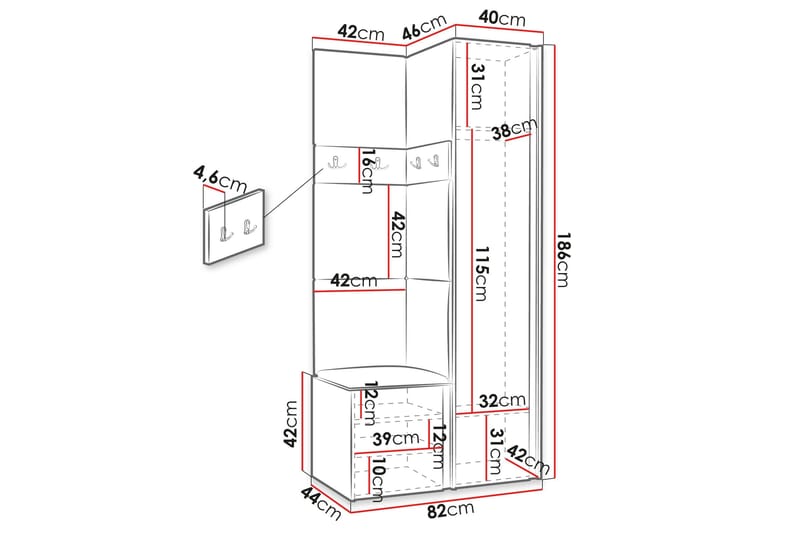 Hollan Hallmöbelset - Möbler - Hallmöbler - Möbelset för hall & entre