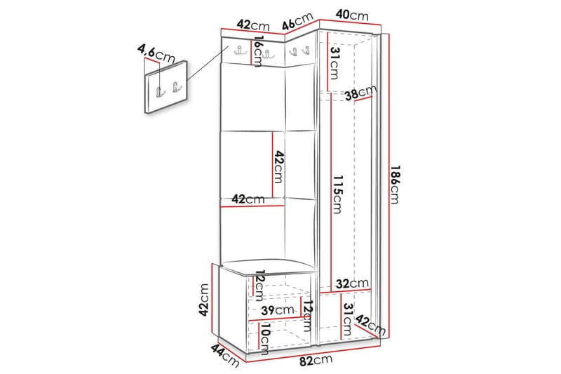 Hollan Hallmöbelset - Möbler - Hallmöbler - Möbelset för hall & entre