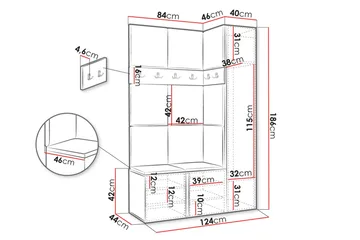 Hollan Hallmöbelset - Möbler - Hallmöbler - Möbelset för hall & entre